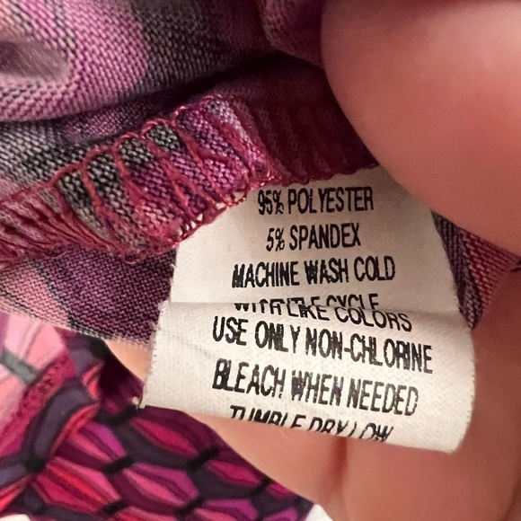 Sunny Leigh pink and purple tunic top size M EUC - Picture 2 of 4